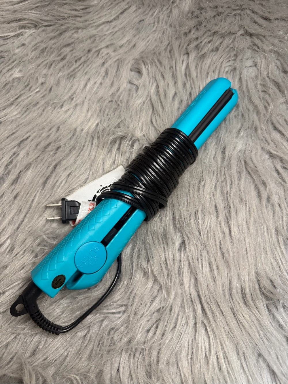 Turquoise Ceramic Hair Straightener - Compact Styling Iron